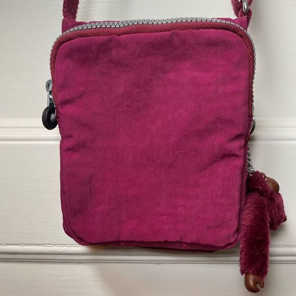 KIPLING El Dorado Small Crossbody Small Bag Purse in Very Berry Nylon - Picture 9 of 13